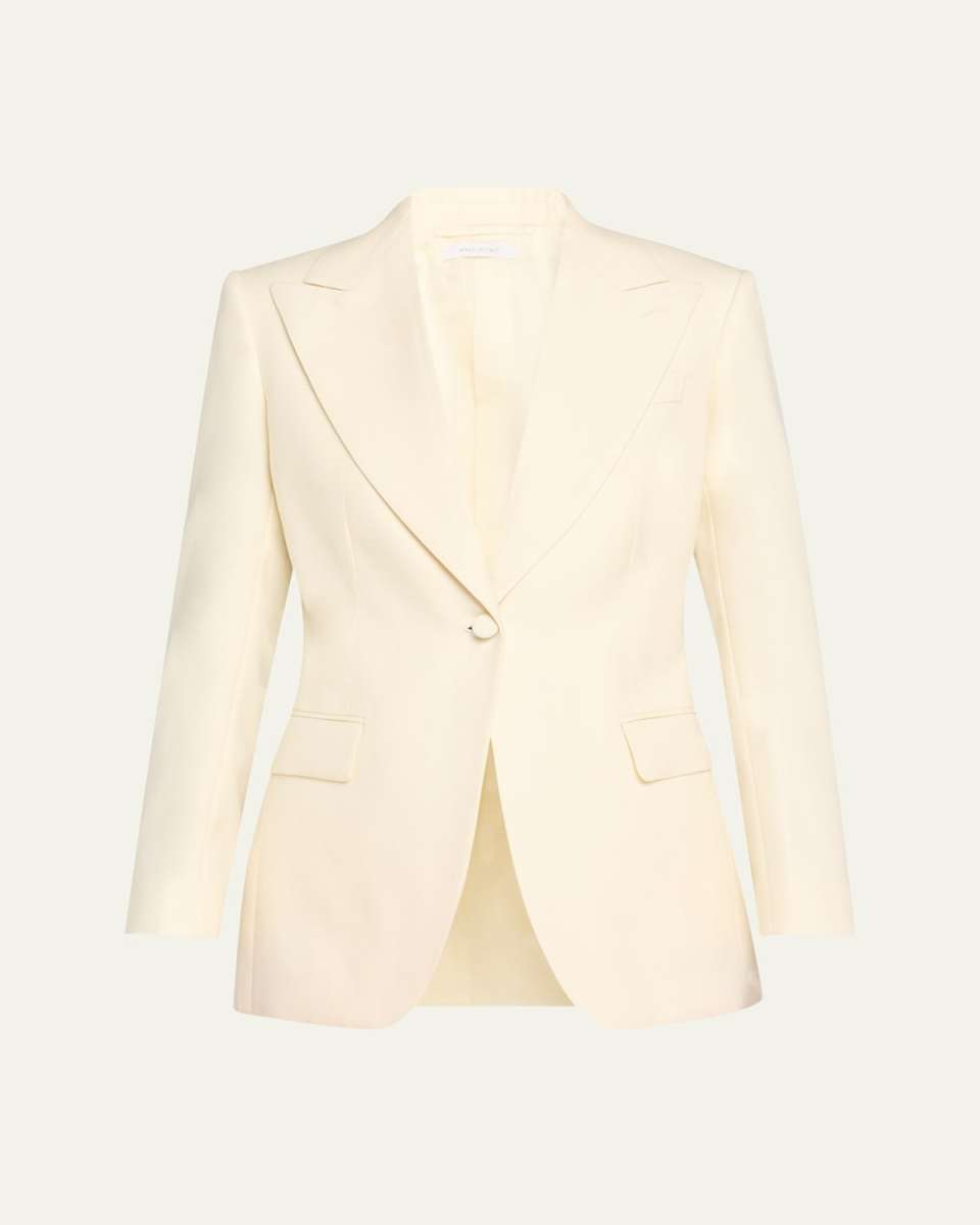 Herringbone Double-Breasted Wool Jacket